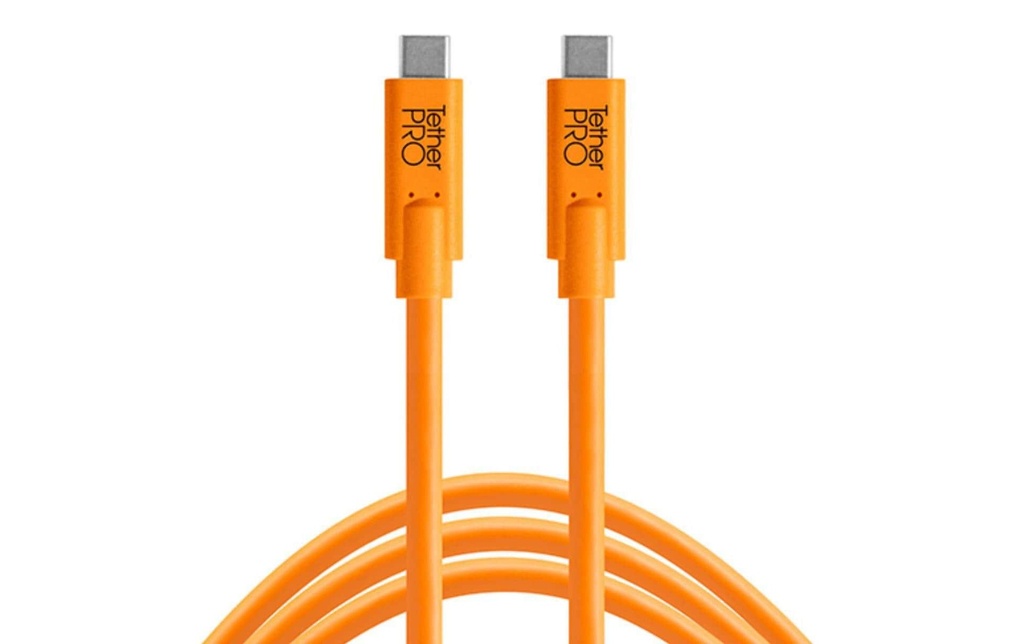 Tether Tools Câble TetherPro USB-C / USB-C 4.6 mètres - orange