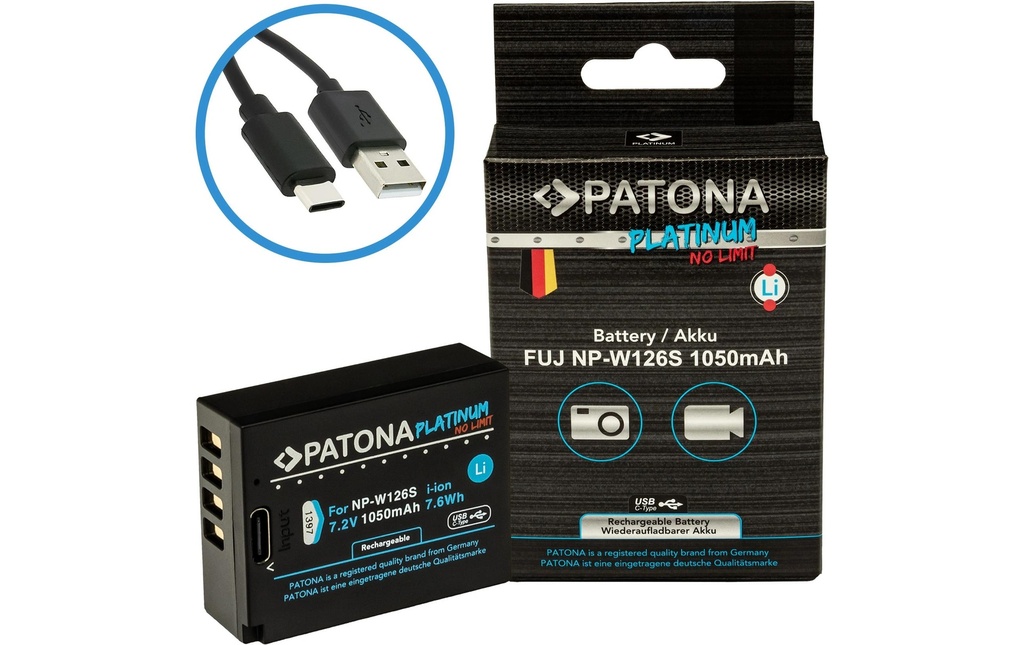Patona Batterie Platinum pour Fuji NP-W126S