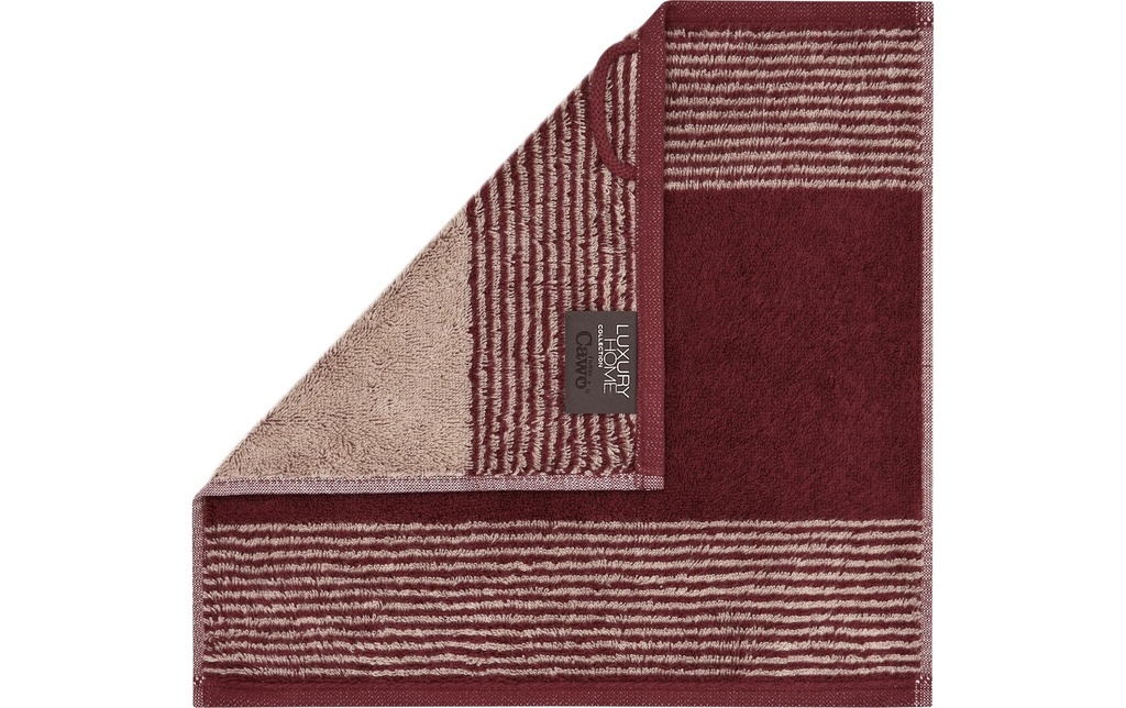 Cawö Lavettes Two-Tone 30 x 30 cm, Bordeaux