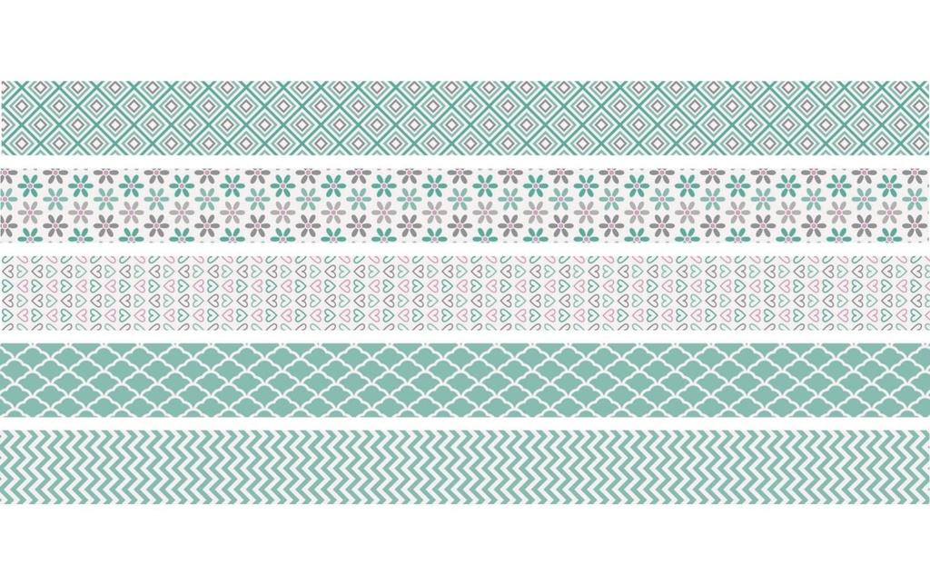 Heyda Ruban Washi Mini Menthe Pastel