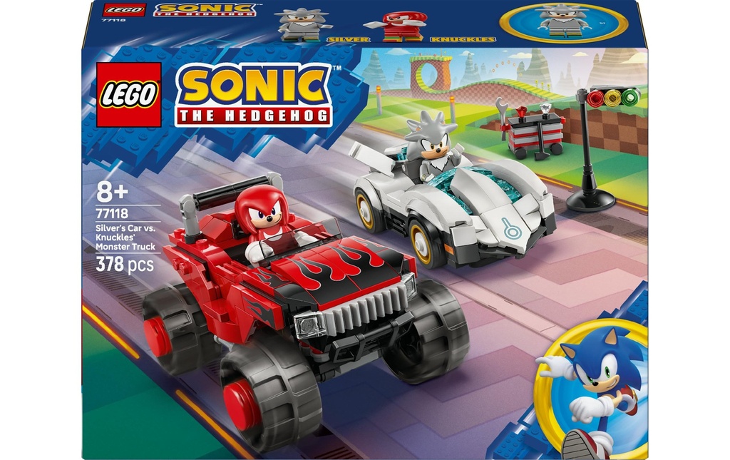 LEGO® Sonic La voiture de Silver contre le Monster Truck de Knuckles 77118