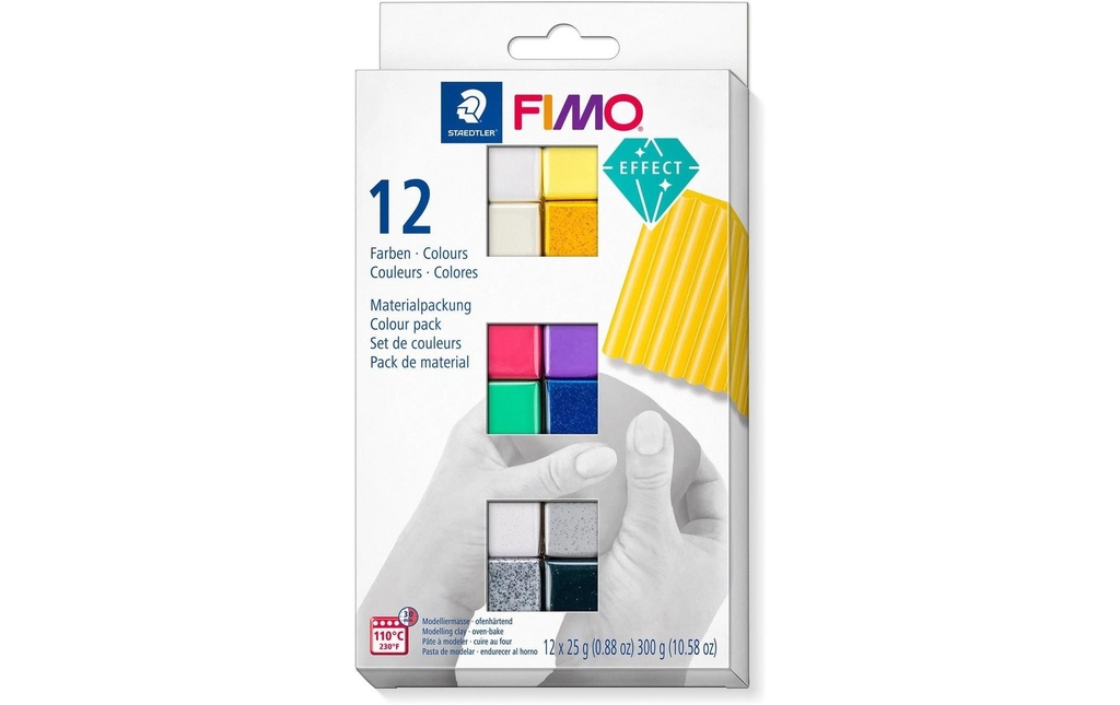Fimo Matière à modeler Set Colour Pack 12 couleurs