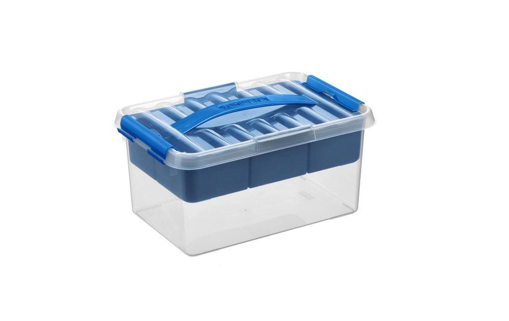 Sigma Home Boîte de rangement Q-Line Bleu, Volumes: 6 l