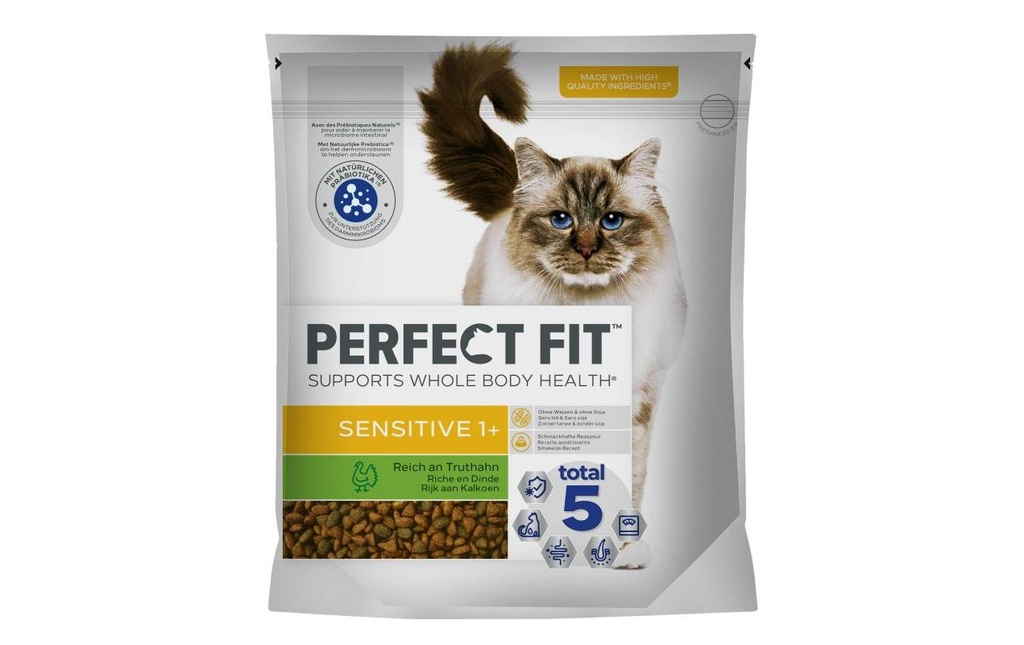 Perfect Fit Alimentation sèche Cat Sensitive Dinde, 1.4 kg