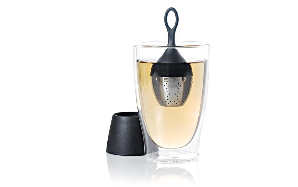 AdHoc Boule à thé Floatea Tea01 Noir/Argenté