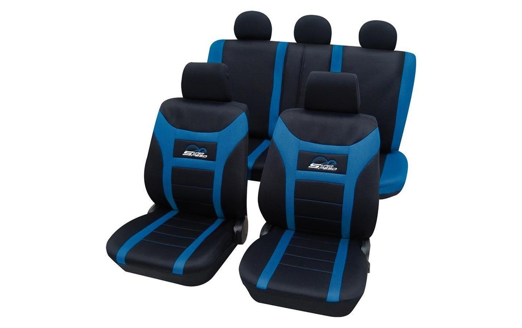 HP Autozubehör Garnissage de siège Super Speed 11 pièces, bleu