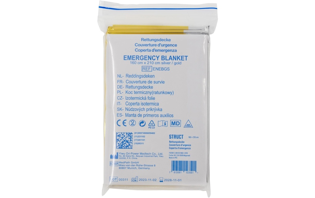 STRUCT Couverture de survie 160 x 210 cm
