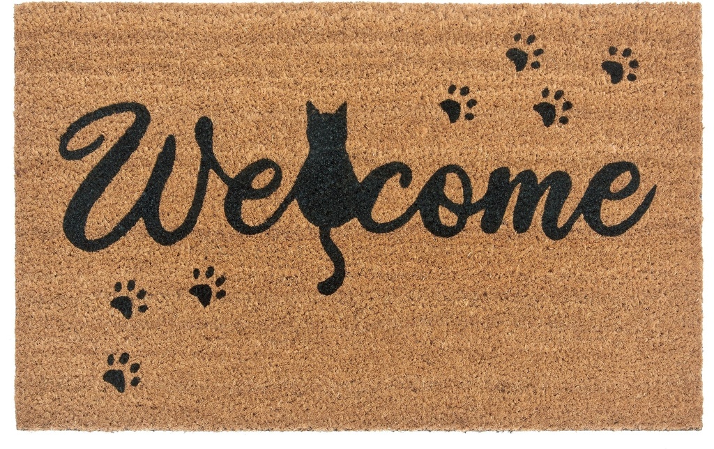 Hanse Home Tapis de sol Cat Paws 45 cm x 75 cm, Noir/Brun