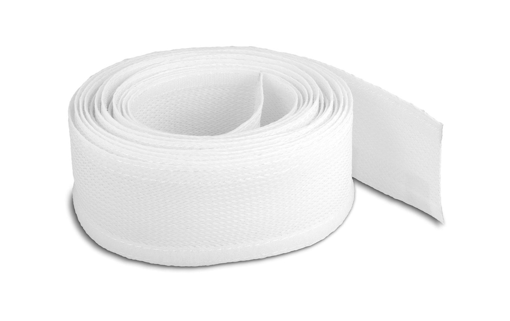Delock Manchon tressé avec fermeture à scratch 5 m x 19 mm Blanc