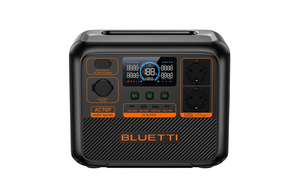 BLUETTI Station de charge AC70P 864 Wh