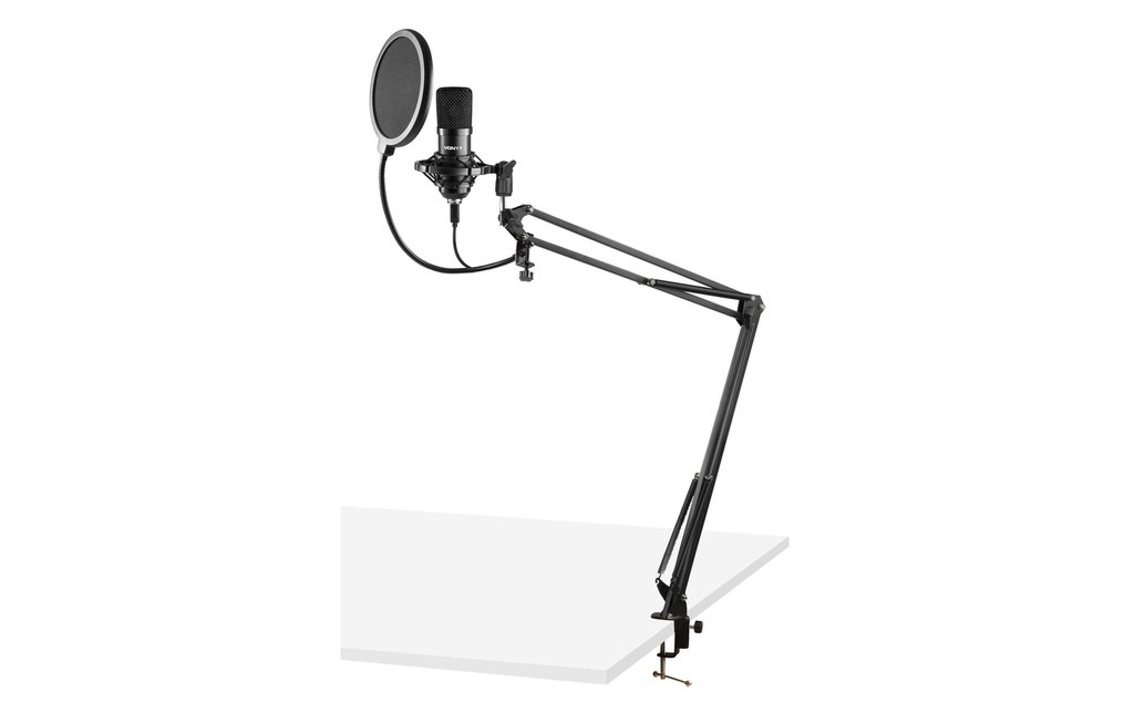 Vonyx Microphone à condensateur CMS300B Studio-Set Noir