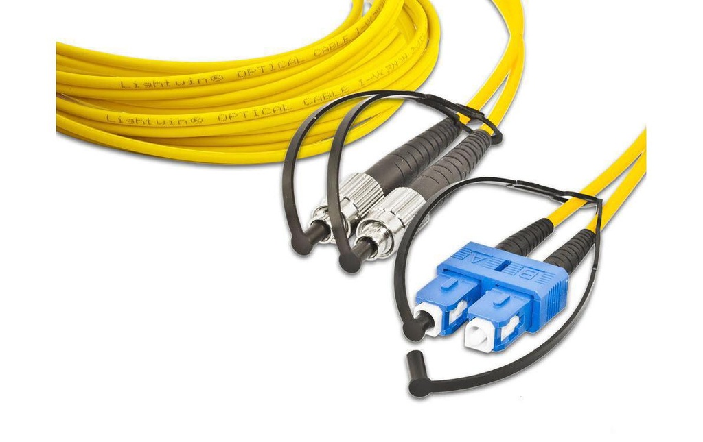 Lightwin Câble patch à fibre optique Singlemode FC – SC, OS2, Duplex, 1 m
