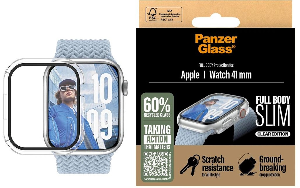 Panzerglass Full Body Protection Slim Apple Watch Series 10 42 mm Transparent