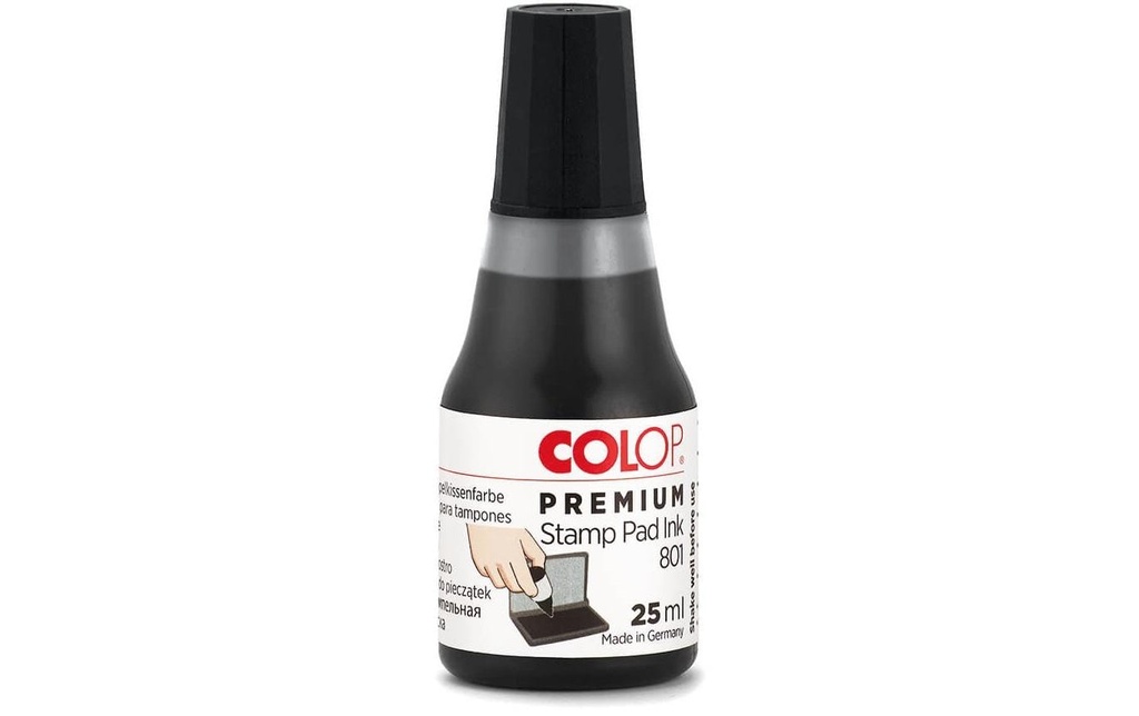 Colop Encre pour tampon 801, 25 ml, Noir