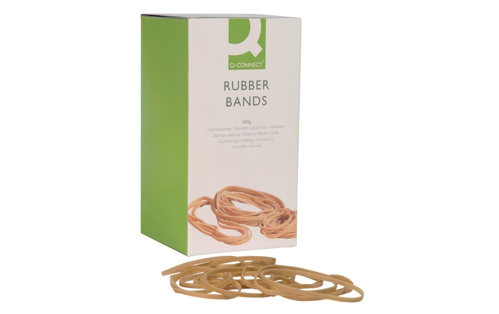 Q-CONNECT Elastiques no.68 brun 500g (500 pces)