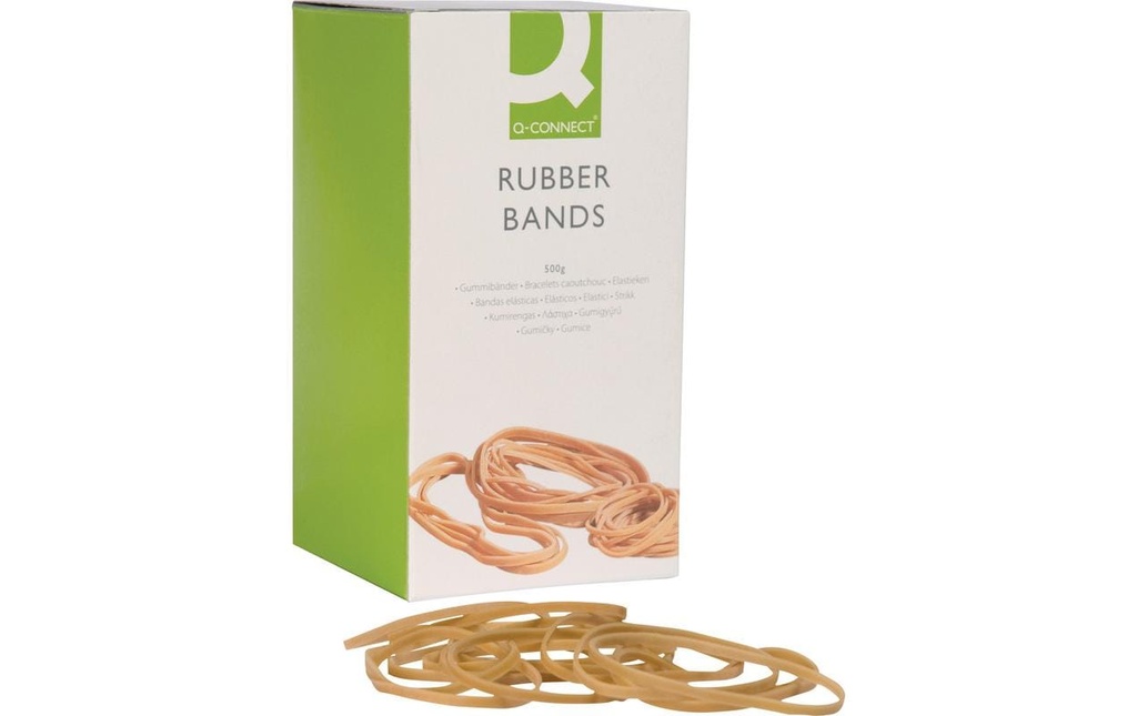 Q-CONNECT Elastiques no.88 brun 500g (500 pces)