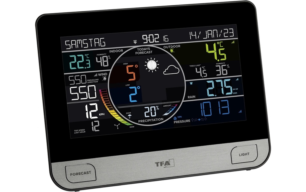 TFA Dostmann Station météo View Pro WLAN Noir
