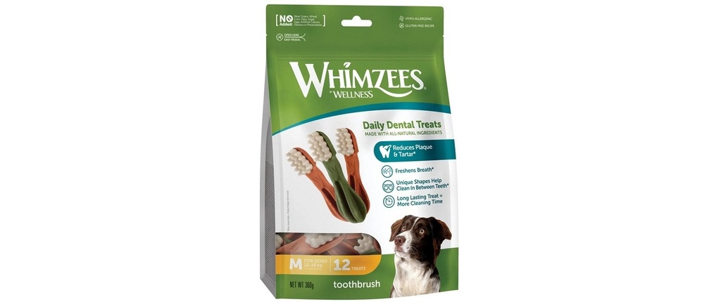Whimzees Produit à mâcher  Brosse à dents M, 360 g