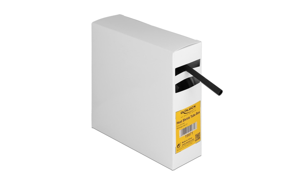 Delock Gaine thermorétractable Boîte avec colle intérieure, 5 m x 6.4 mm