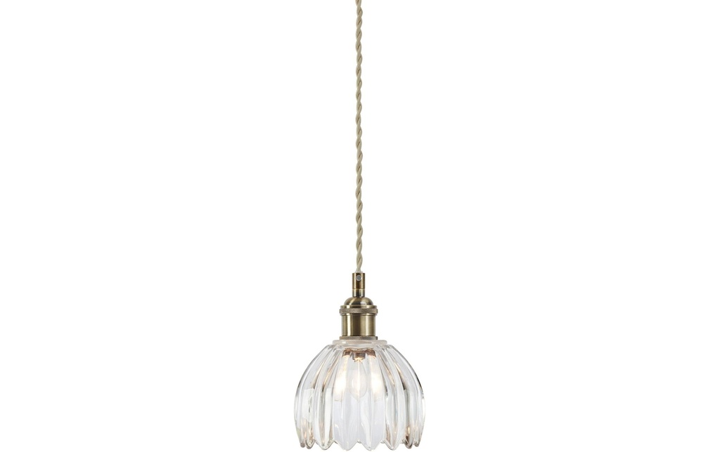 Markslöjd Lampe suspendue GOTA 1-flamme laiton antique transparent