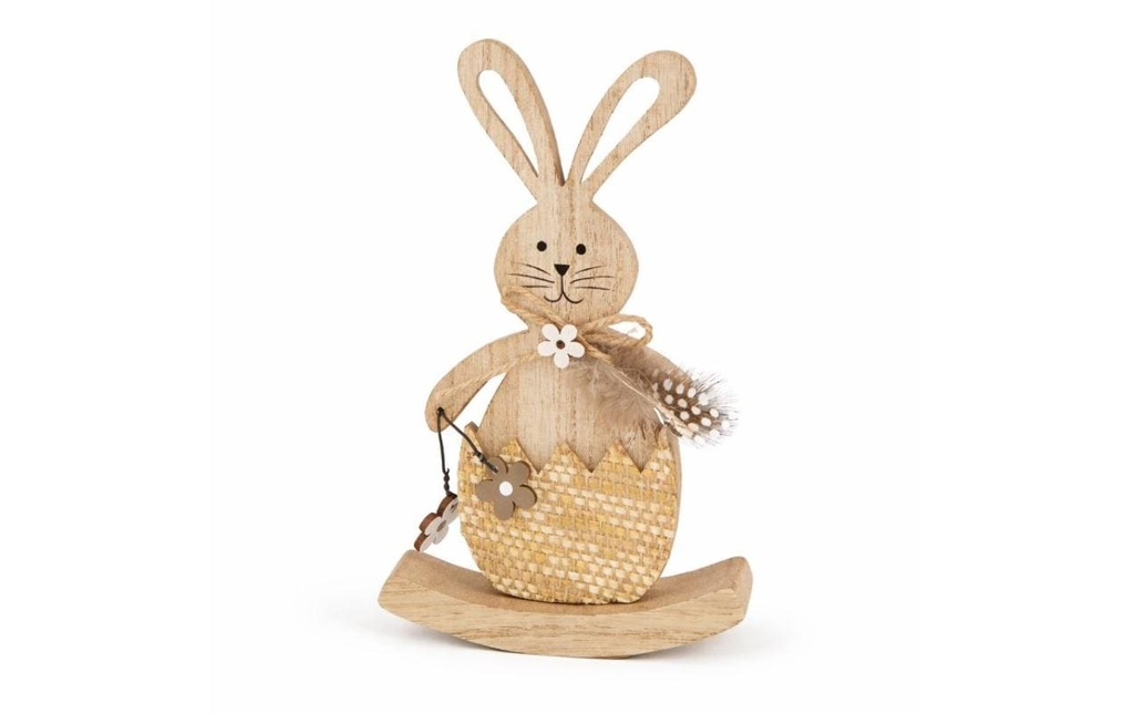 CHALET Présentoir Lapin Tulin S 10,5 x 3 x 18 cm, Brun