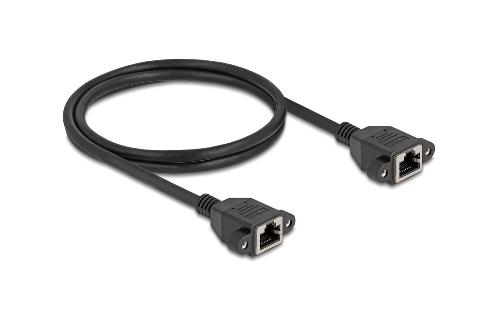 Delock Câble patch Câble de rallonge Cat 6A, S/FTP, 1 m, Noir