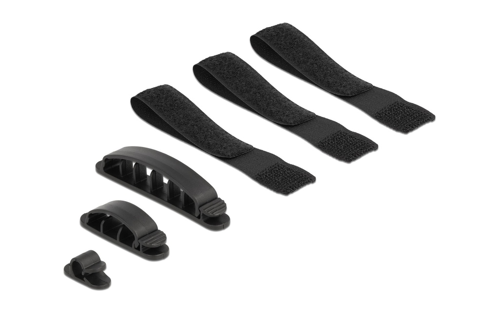 Delock Porte-câble et kit à scratch 6 pièces