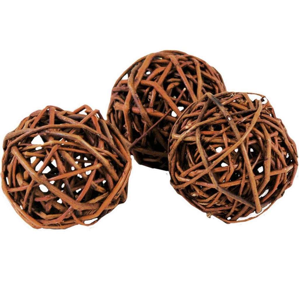 JR Farm Jouet Mini balle en osier 20g, 3 pièces