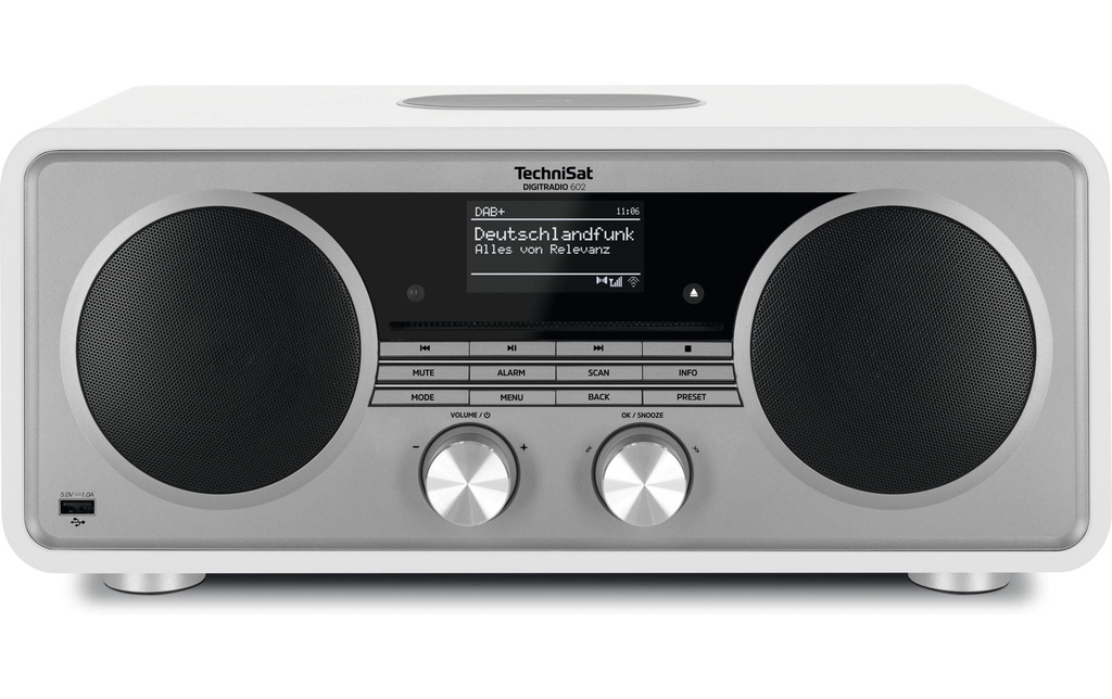 Technisat Radio DAB+ DigitRadio 602 Argenté/Blanc