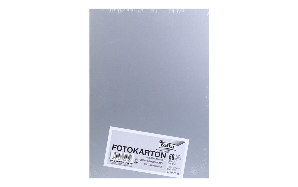 Folia Papier cartonné A4, 300 g/m², 50 feuilles, argent brillant