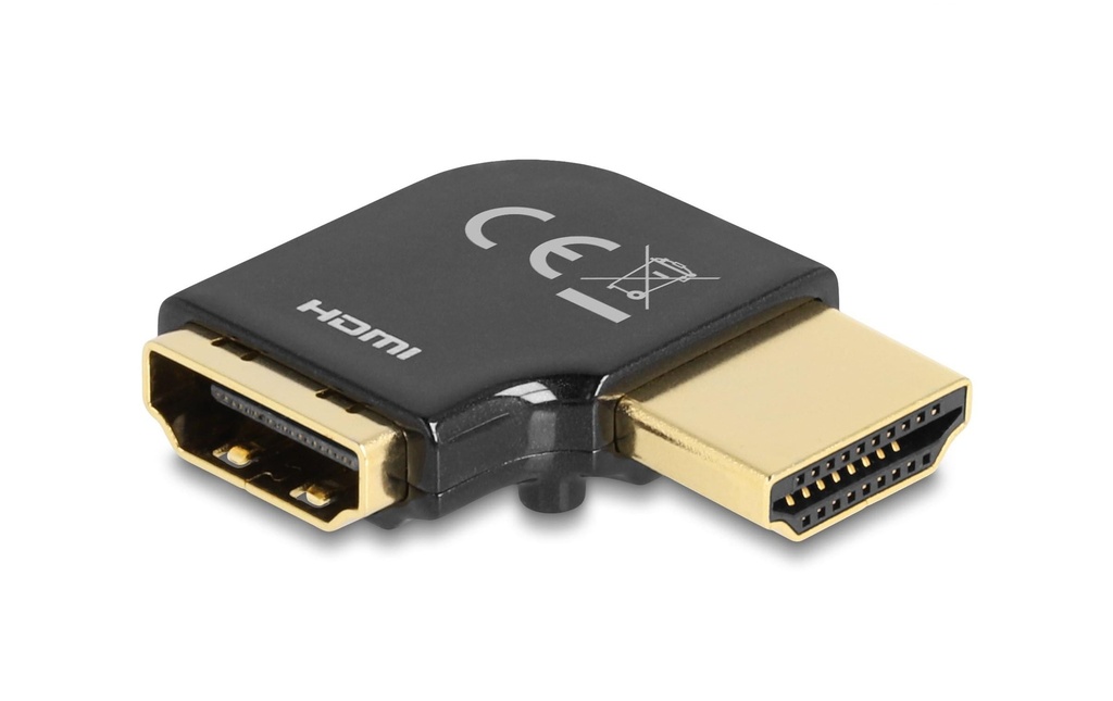 Delock Adaptateur 90° angulée à gauche, 8K 60 Hz HDMI - HDMI
