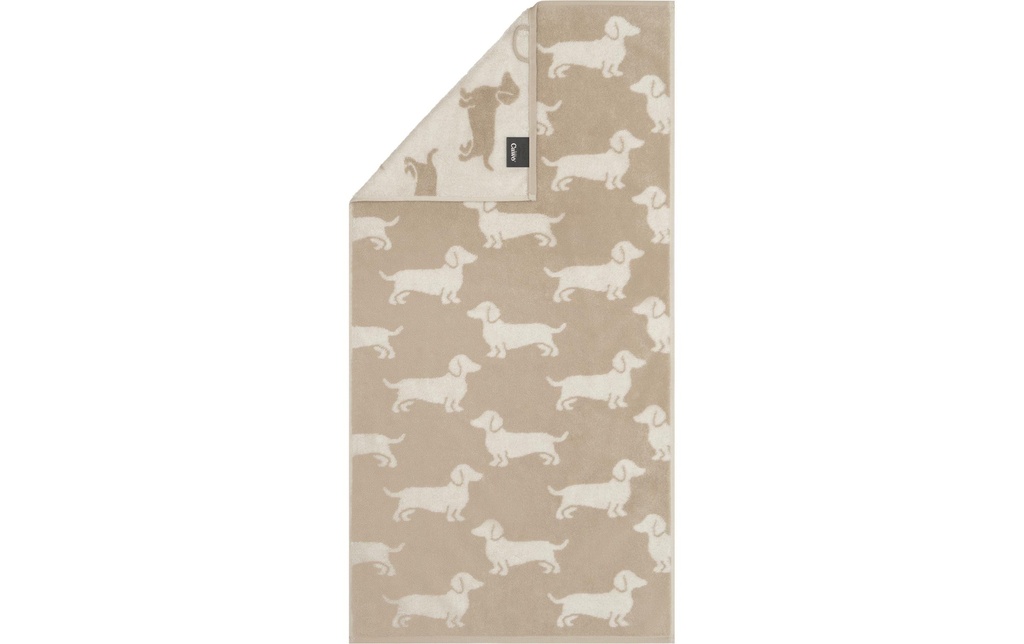 Cawö Serviette de douche We Love Dogs Dogs, 80 x 150 cm, beige