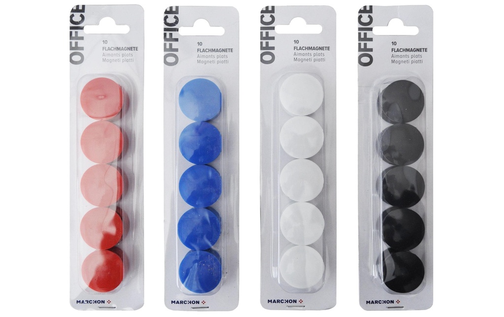 Office Aimant plat, 10 pièces