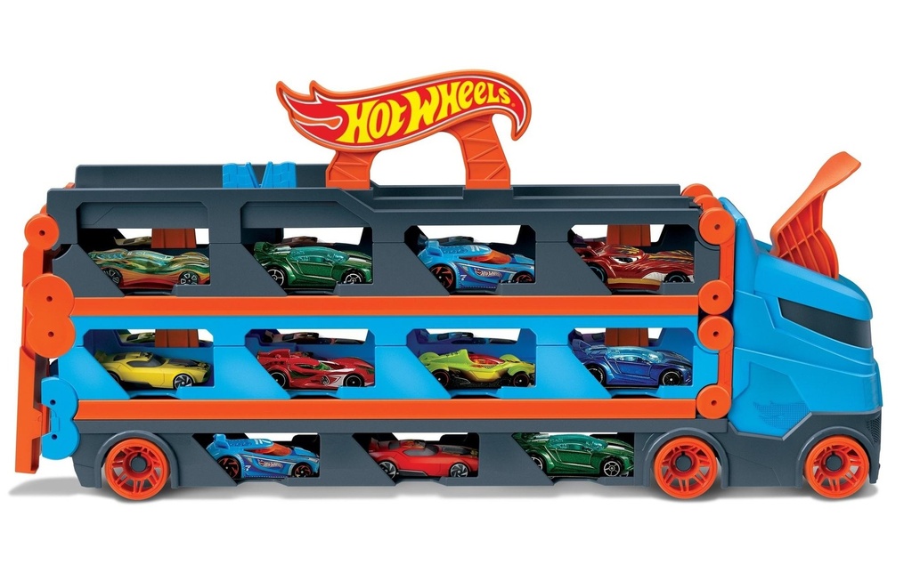 Hot Wheels City Transporteur de pistes de course 2 en 1