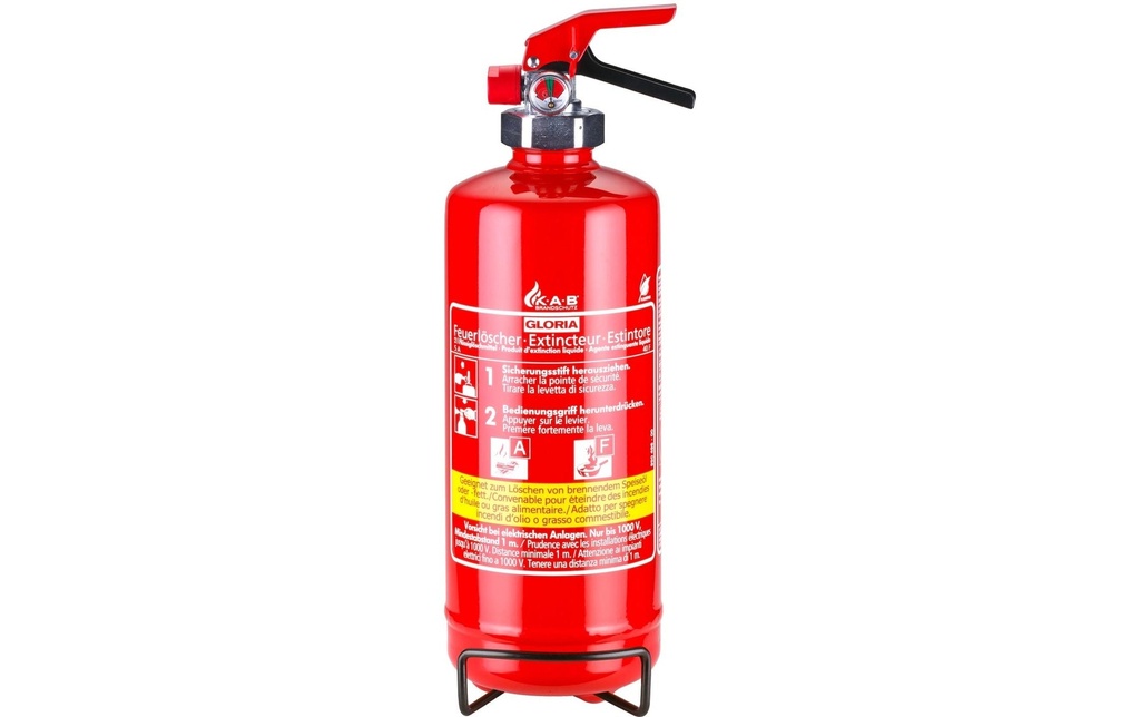 Gloria Extincteurs Mousse Classe d'incendie AF 2 l
