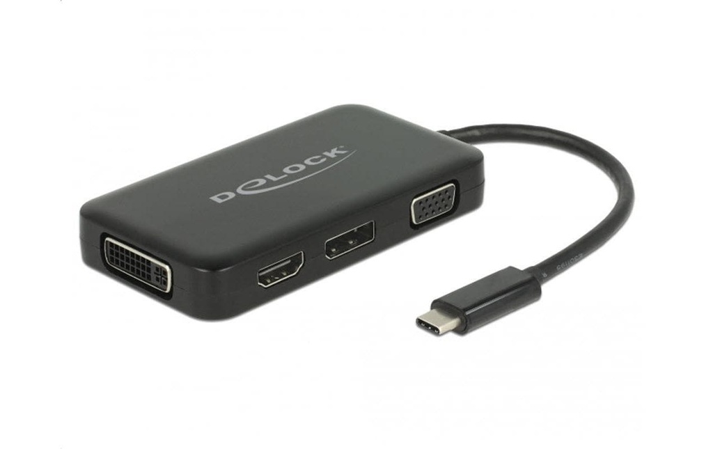 Delock Multiadaptateur 63929 USB-C – DP/DVI-D/HDMI/VGA