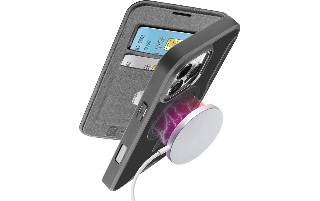 Cellular Line Book Cover Book Case iPhone 16 Pro Black