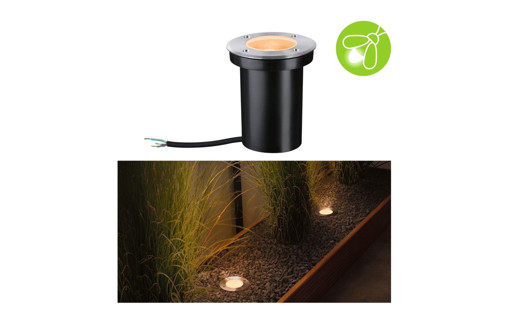Paulmann Luminaire encastré dans le sol IP65, lumière dorée