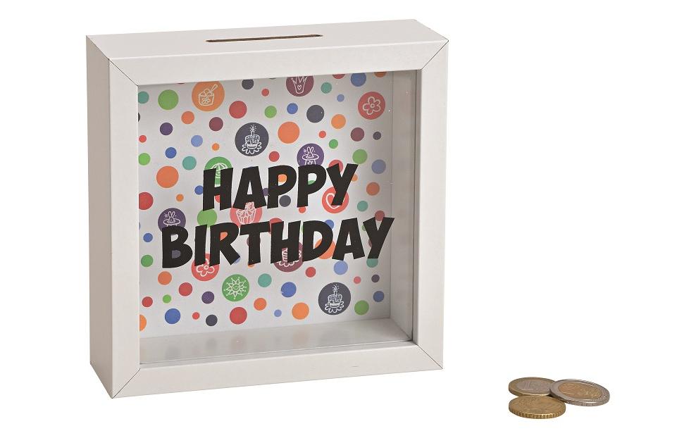 G. Wurm Tirelire Happy Birthday 5 x 15 x 15 cm