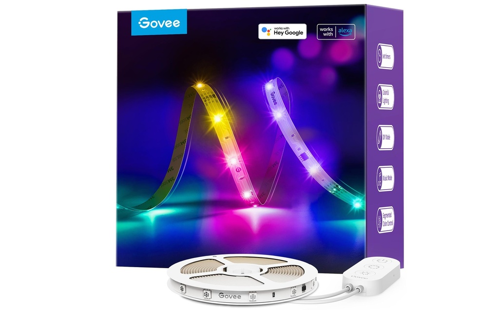 Govee Bande LED Basic, 5 m, RGBIC, Wi-Fi + Bluetooth