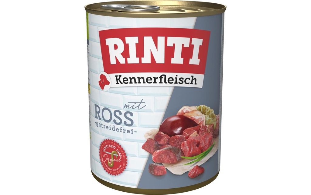 Rinti Alimentation humide Kennerfleisch pur boîte Ross, 800 g