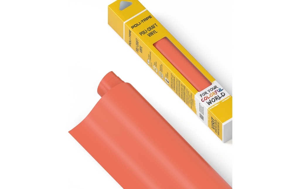 Poli-Tape Film de vinyle Permanent 30.5 x 183 cm, Abricot Crush mat