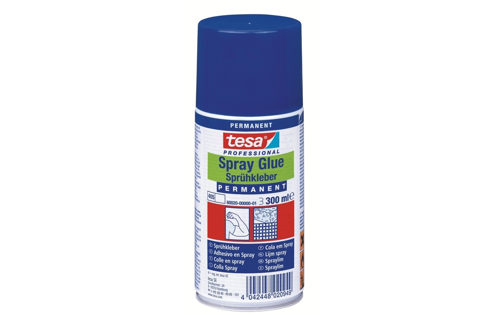 tesa Colle en spray Permanent 300 ml, Transparent