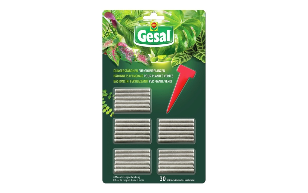 Gesal Bâtonnets d'engrais pour plantes vertes 30 pièces