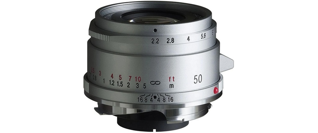 Voigtländer Longueur focale fixe Color-Skopar 50mm F/2.2 VM Argent – Leica M