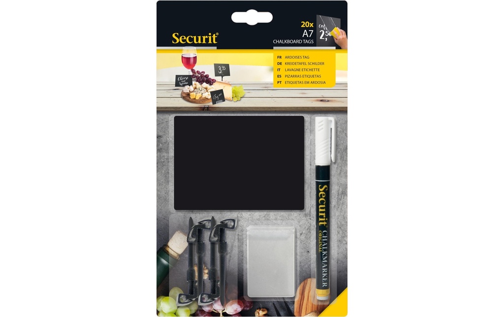 SECURIT Tableaux noir A7 (20 pces)