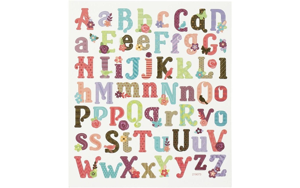 Creativ Company Autocollant à motif Alphabet 1 feuille