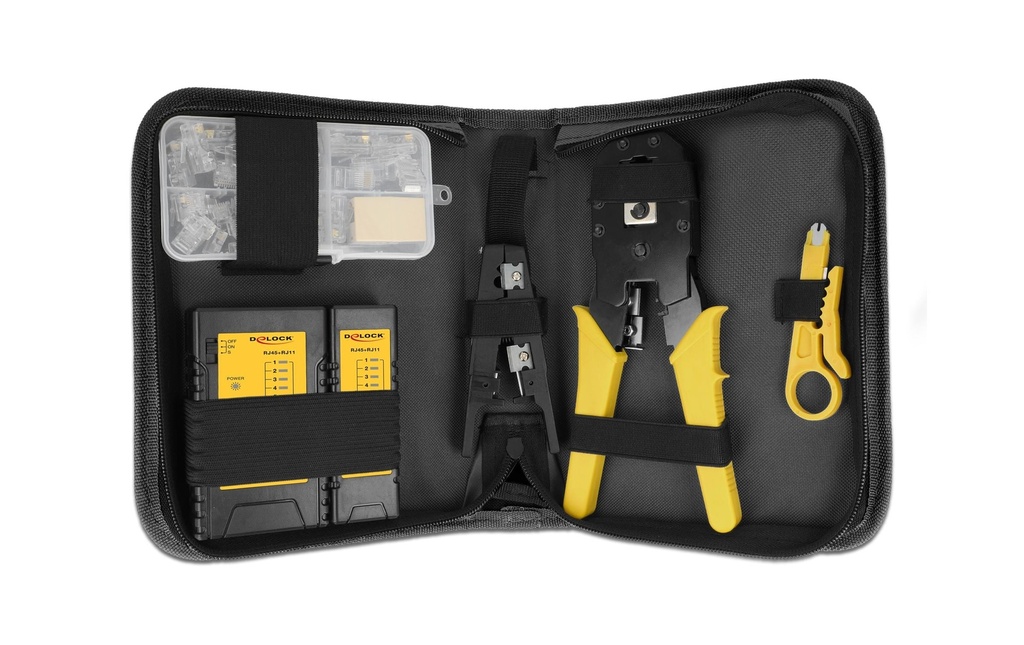 Delock Outil de réseautage Ensemble d'outils de réseau pour RJ45 et RJ11