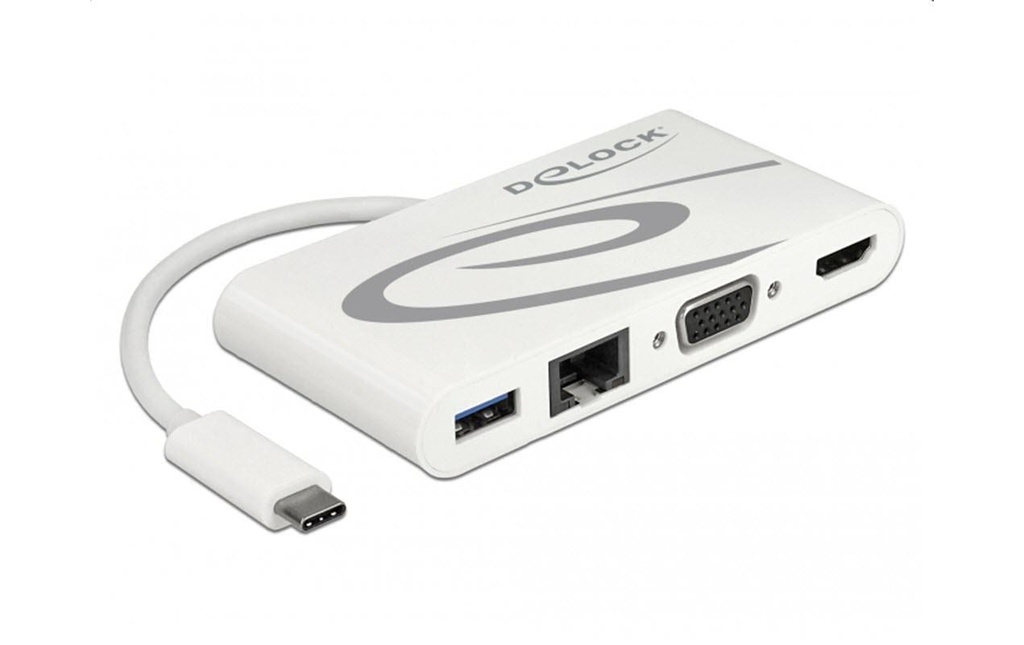 Delock Station d'accueil USB 3.1 Typ-C - HDMI/VGA/GLAN/PD