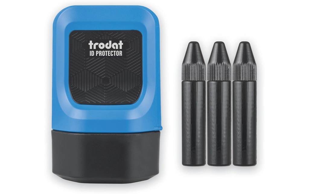 Trodat Tampon ID Protector Bleu / Noir